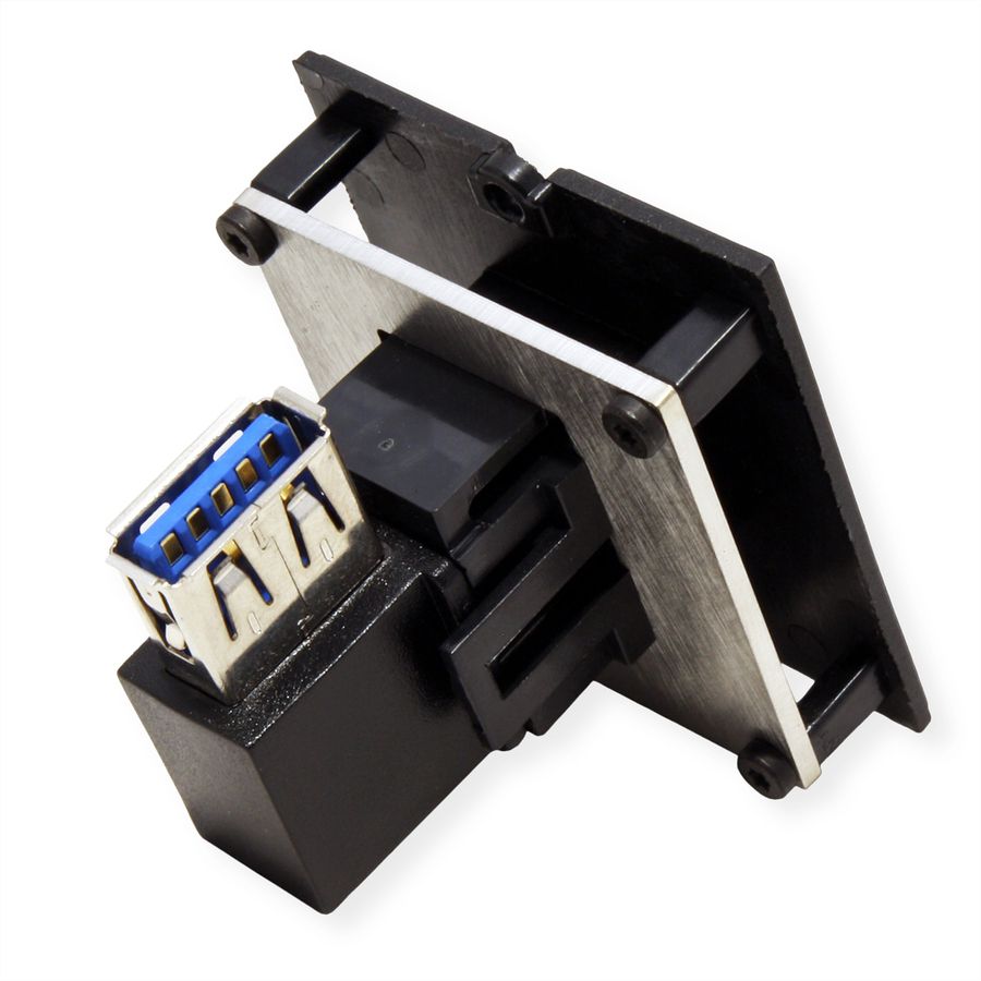 BACHMANN Cadre 1xUSB 3.0, Sortie sur côté à 90°