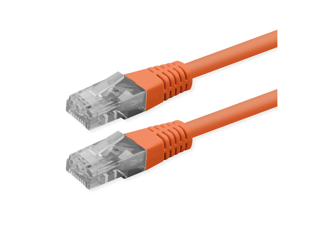 ROLINE Cordon Cat.6 (Classe E), UTP, PoE, orange, 0,3 m