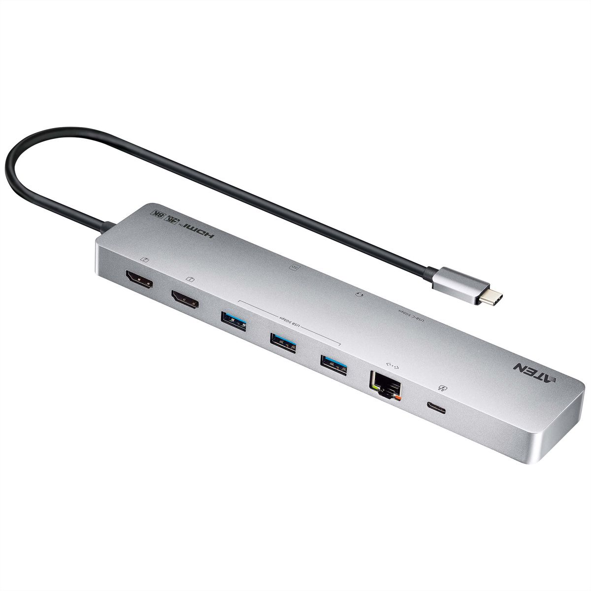 ATEN UH3240 Station d'accueil multiport USB-C 11-en-1, avec passage d'alimentation