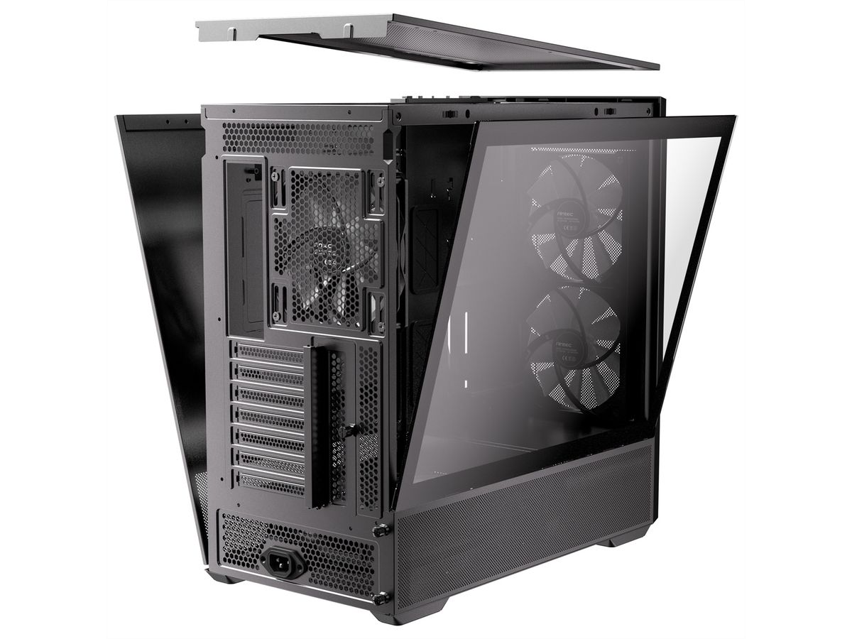 ANTEC FLUX Rear ATX/Micro-ATX/ITX Boîtier PC Midi Tower, noir