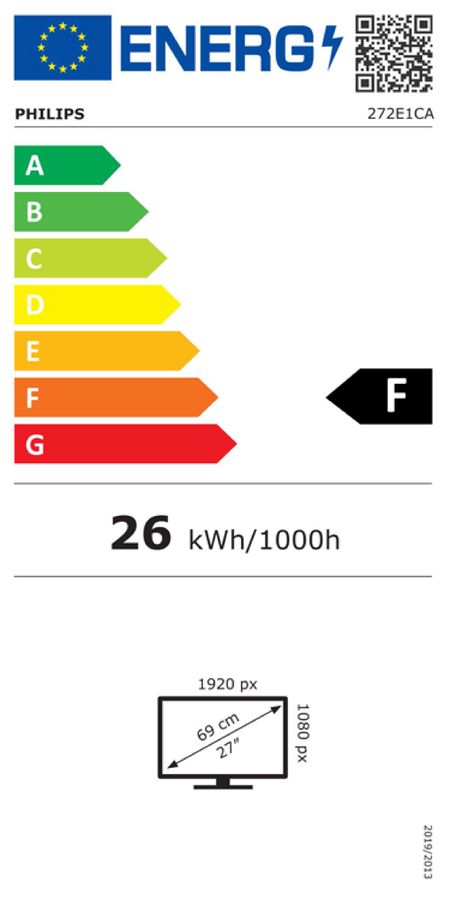 Philips E Line 272E1CA/00 LED display 68,6 cm (27") 1920 x 1080 pixels Full HD LCD Noir