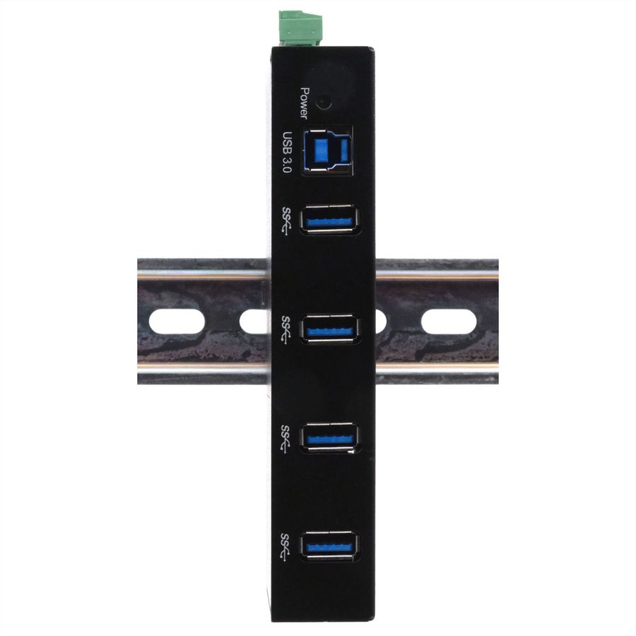 EXSYS EX-11234HMS-2 Hub 4 ports USB 3.2 Gen 1, Kit rail DIN et fixation murale, puce VIA VL817_Q7S