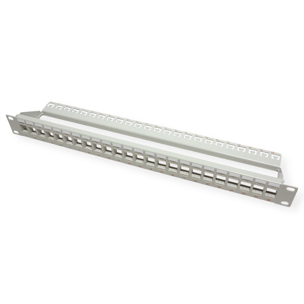 ROLINE Panneau de brassage 19" pour Keystones 24 ports, non-blindé, gris
