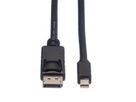 ROLINE GREEN Câble DisplayPort DP M - Mini DP M, TPE, noir, 2 m