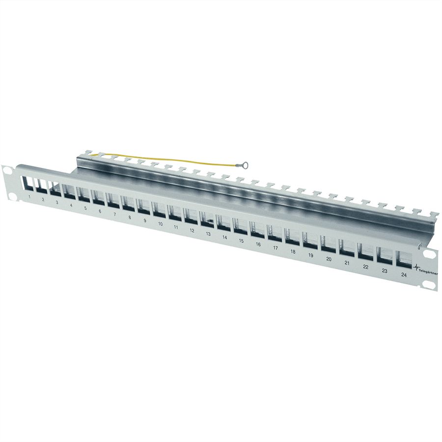 TELEGÄRTNER Panneau 19", 1 UH vide, gris
