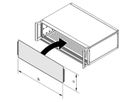 SCHROFF Face avant, pleine largeur, fendue, non blindée pour RatiopacPRO 3 U, AIR 4 U, 42 CV, 2,5 mm, alu