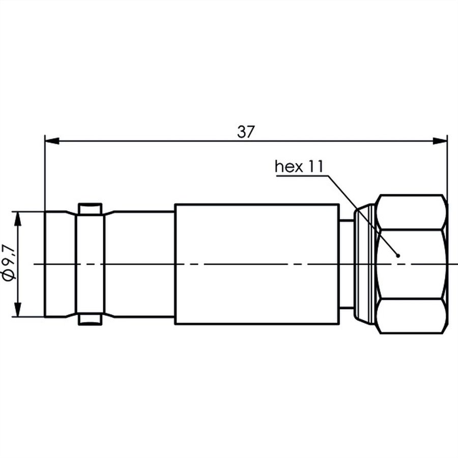 TELEGÄRTNER Adaptateur BNC femelle / F mâle