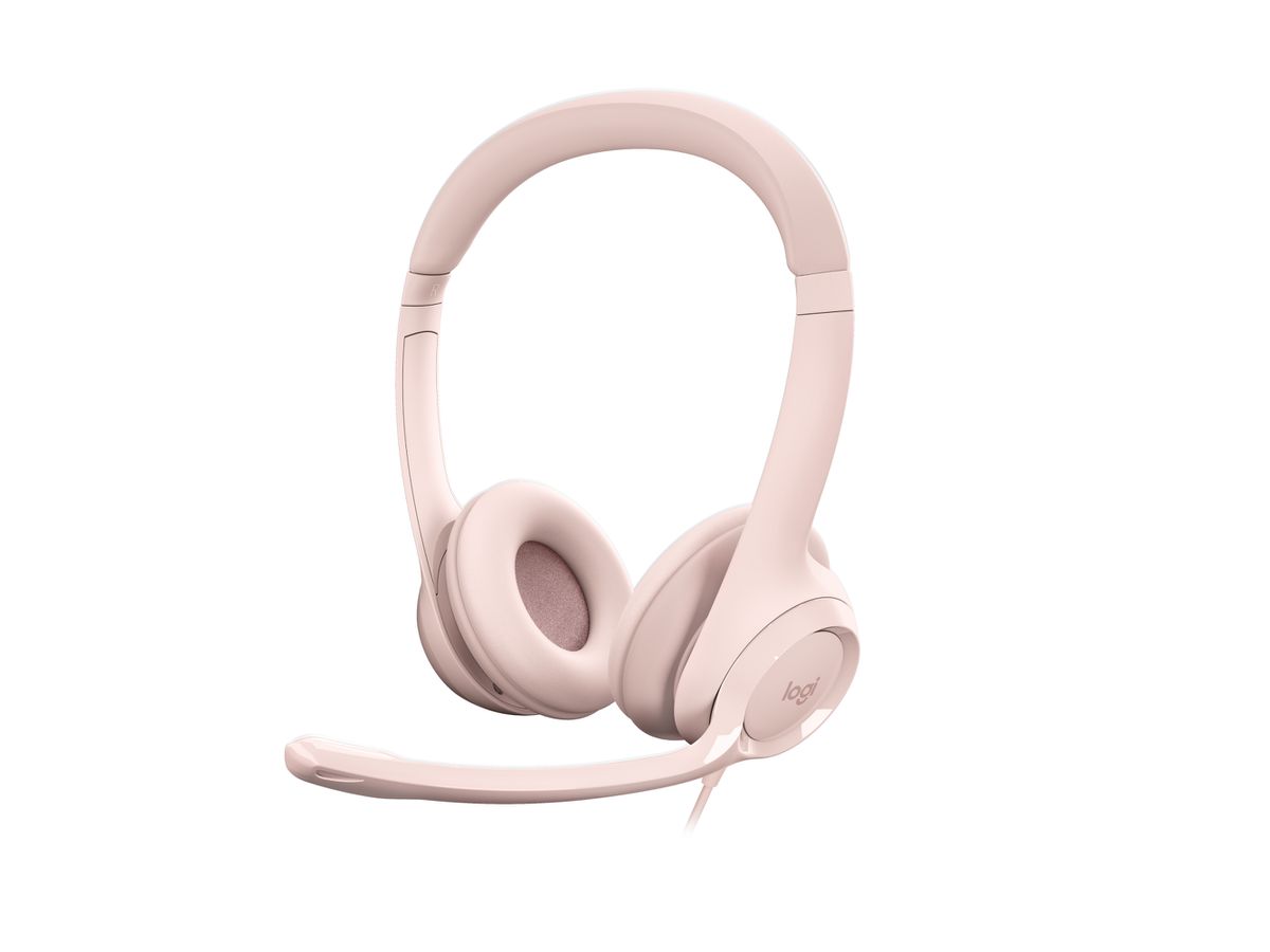 Logitech H390 Casque Avec fil Arceau Bureau/Centre d'appels USB Type-A Rose