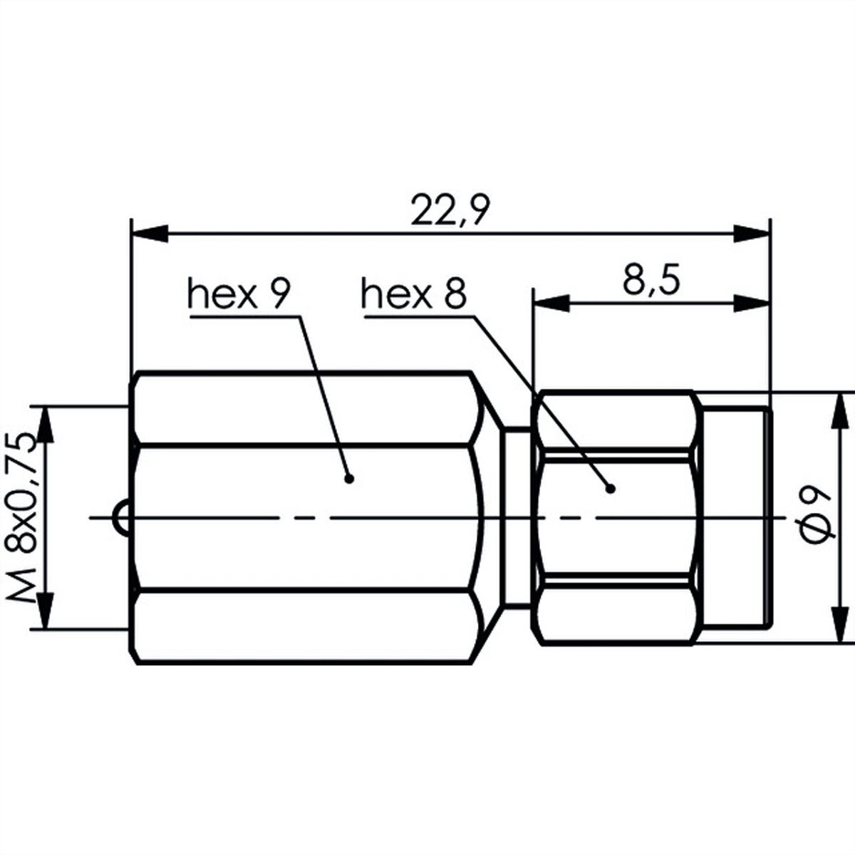 TELEGÄRTNER Adaptateur FME mâle / SMA mâle