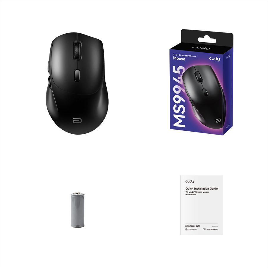 CUDY MS9945_Black Souris 2.4G/Bluetooth