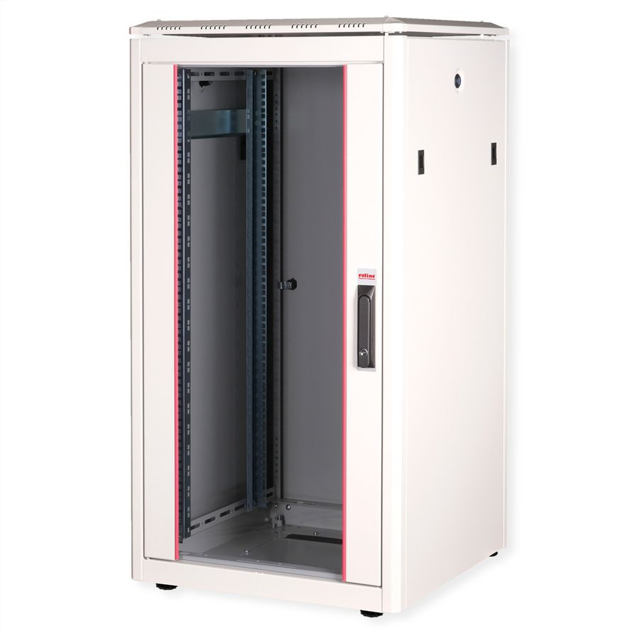 ROLINE 19" Baie réseau Pro 22U, 600x600 LxP Porte verre gris