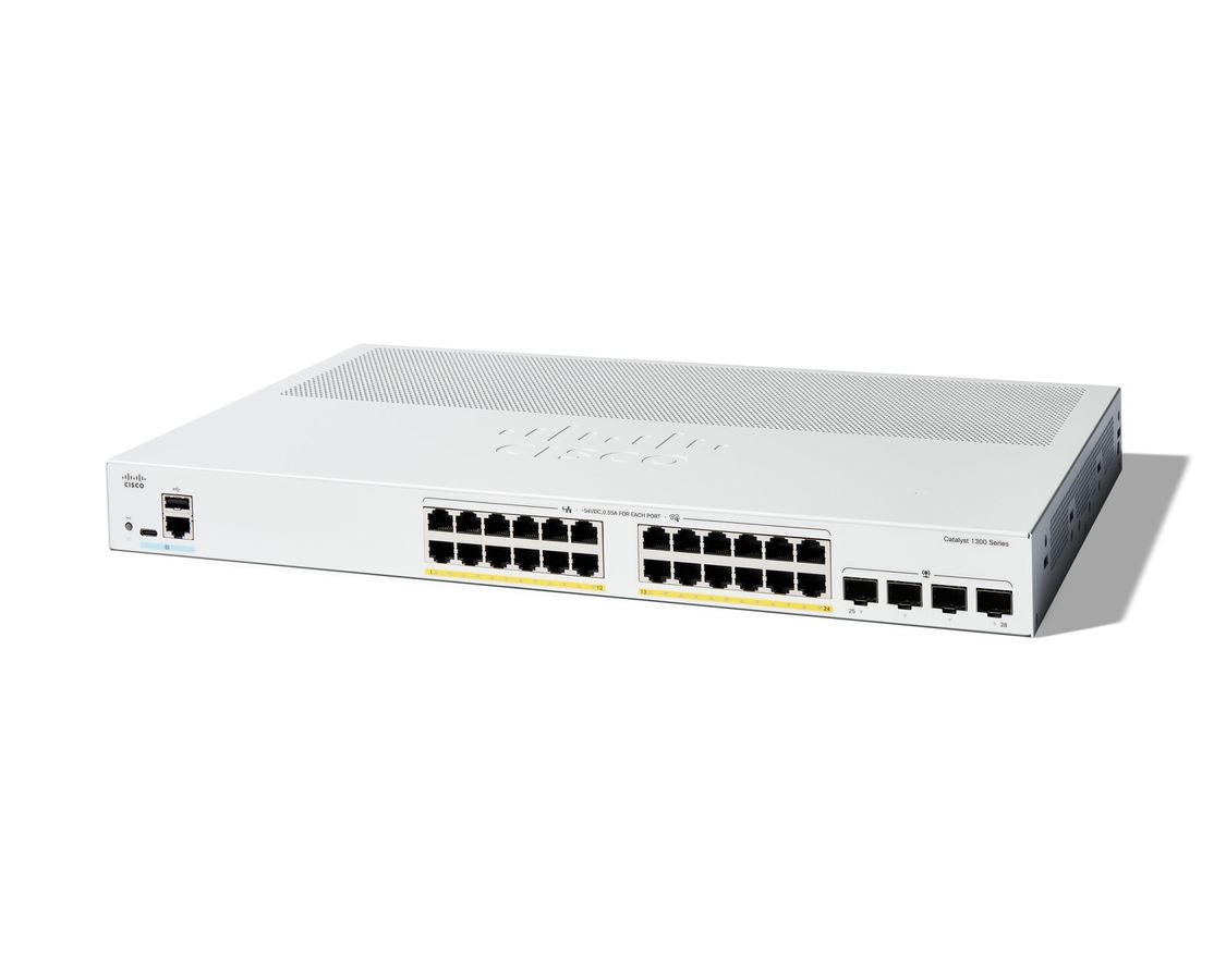 Cisco Catalyst 1300 Géré L2/L3 Gigabit Ethernet (10/100/1000) Connexion Ethernet, supportant l'alimentation via ce port (PoE) Gris