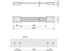 Poignée universelle SCHROFF, largeur 25 mm, 230 mm