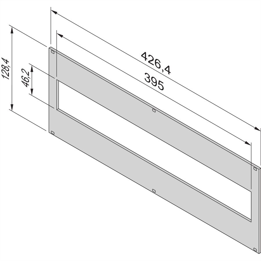 SCHROFF EuropacPRO Face avant pour support de module 19", 3 U, 84 CV, 2,5 mm, alu