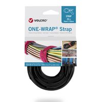 VELCRO® One Wrap® Strap 13mm x 200mm, 25 pièces, noir