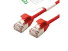 ROLINE GREEN Cordon DataCenter U/FTP Cat.6A (Classe EA), LSOH, slim, rouge, 1,5 m