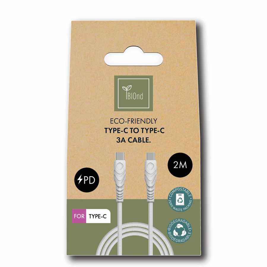BIOnd BIO-20-TT Câble USB-C vers Type-C 3A, 2 m