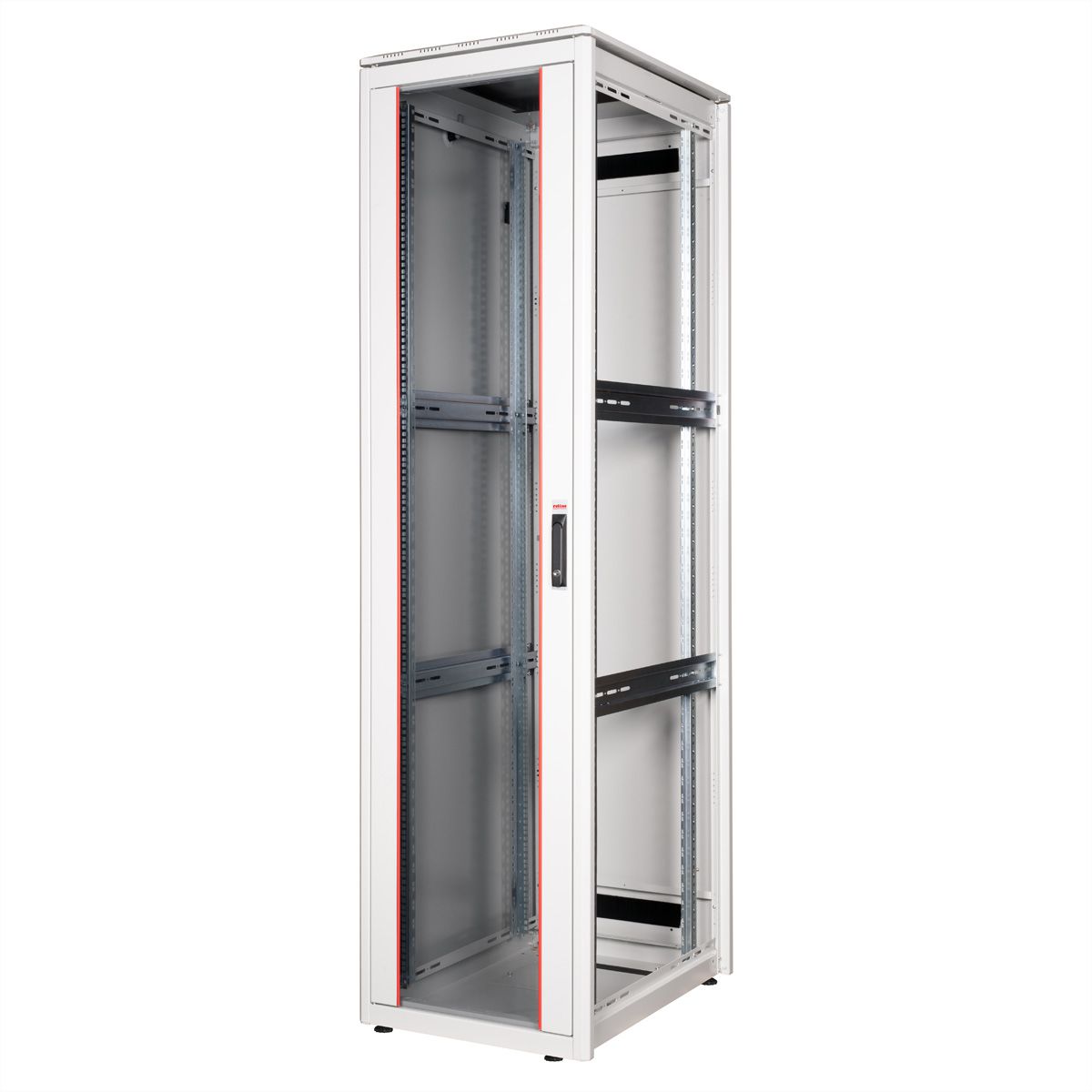 ROLINE 19" Baie réseau Pro 47U, 600x800 LxP Porte verre gris