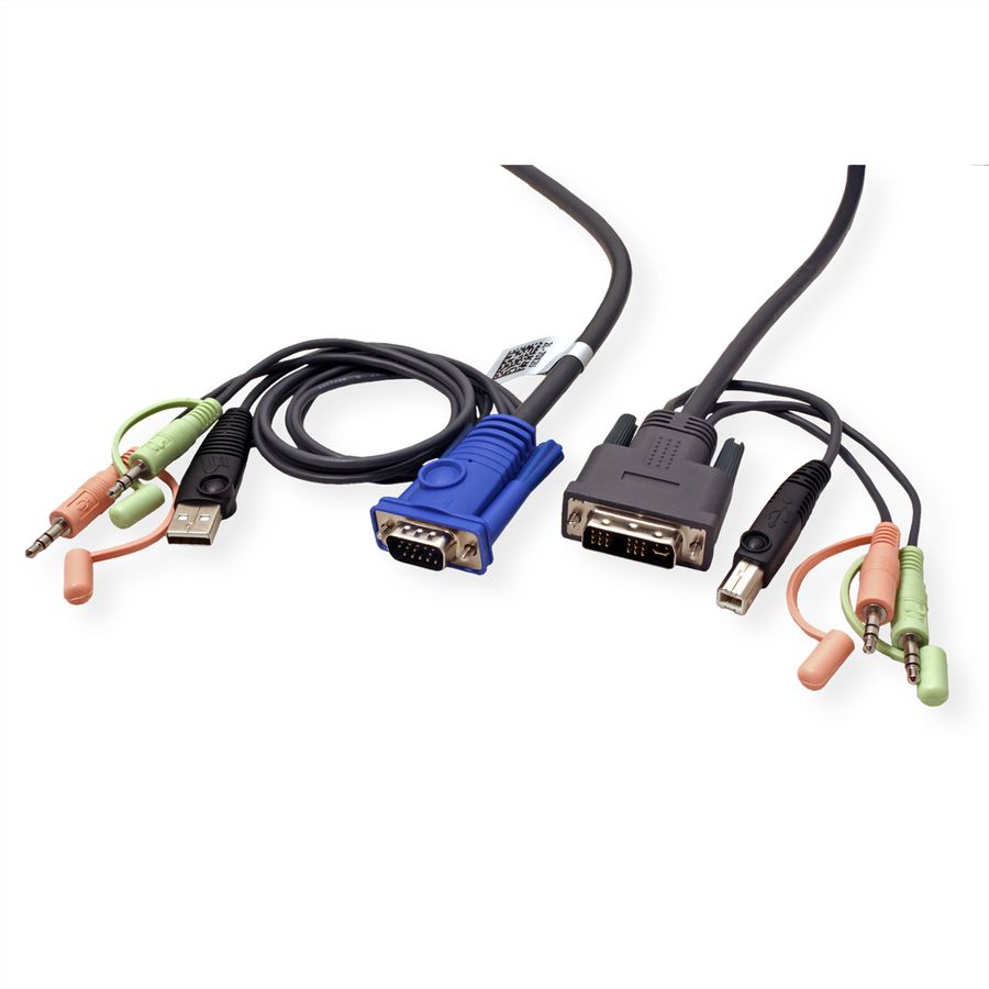 ATEN 2L-7DX2U Câble KVM VGA vers DVI 1,8m, noir, 1,8 m