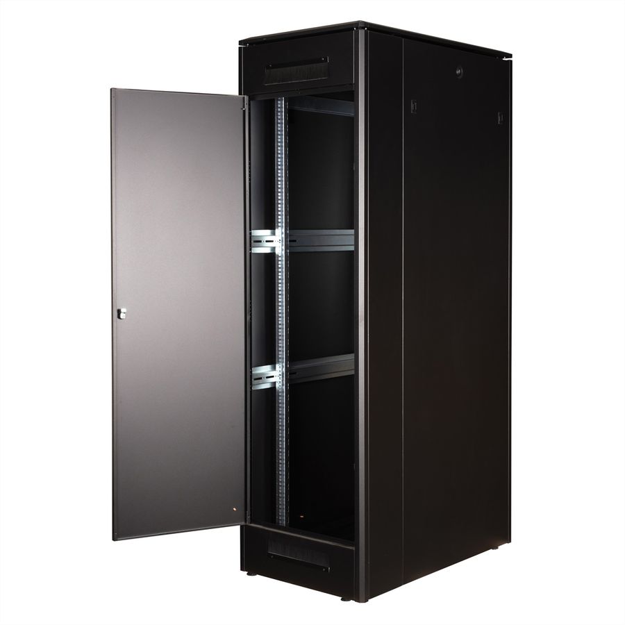 ROLINE 19" Baie réseau Pro 42U, 600x1000 LxP Porte verre noir