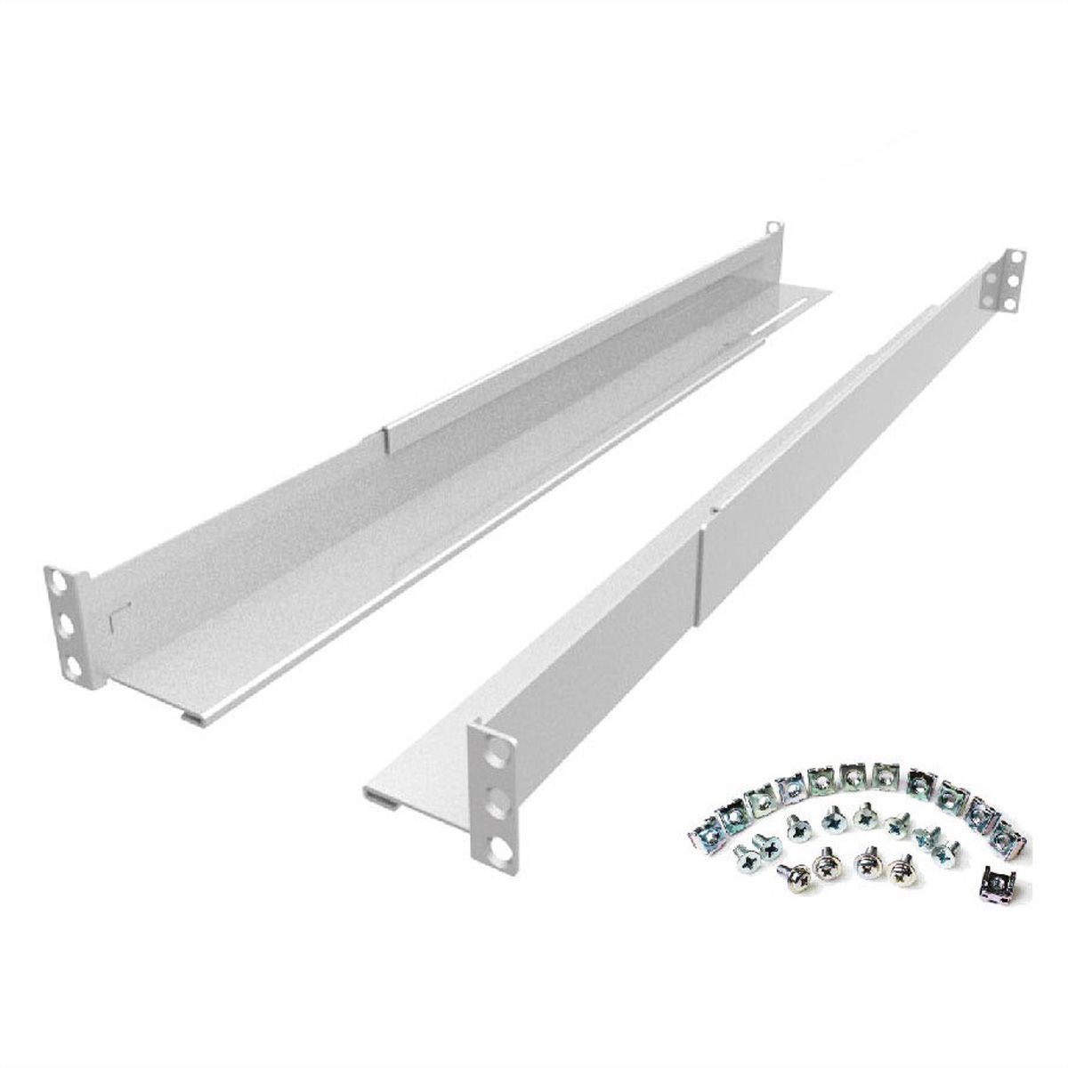 ROLINE Kit de rail 19'', 1/2/3UH, profondeur réglable de 60 à 90 cm, gris