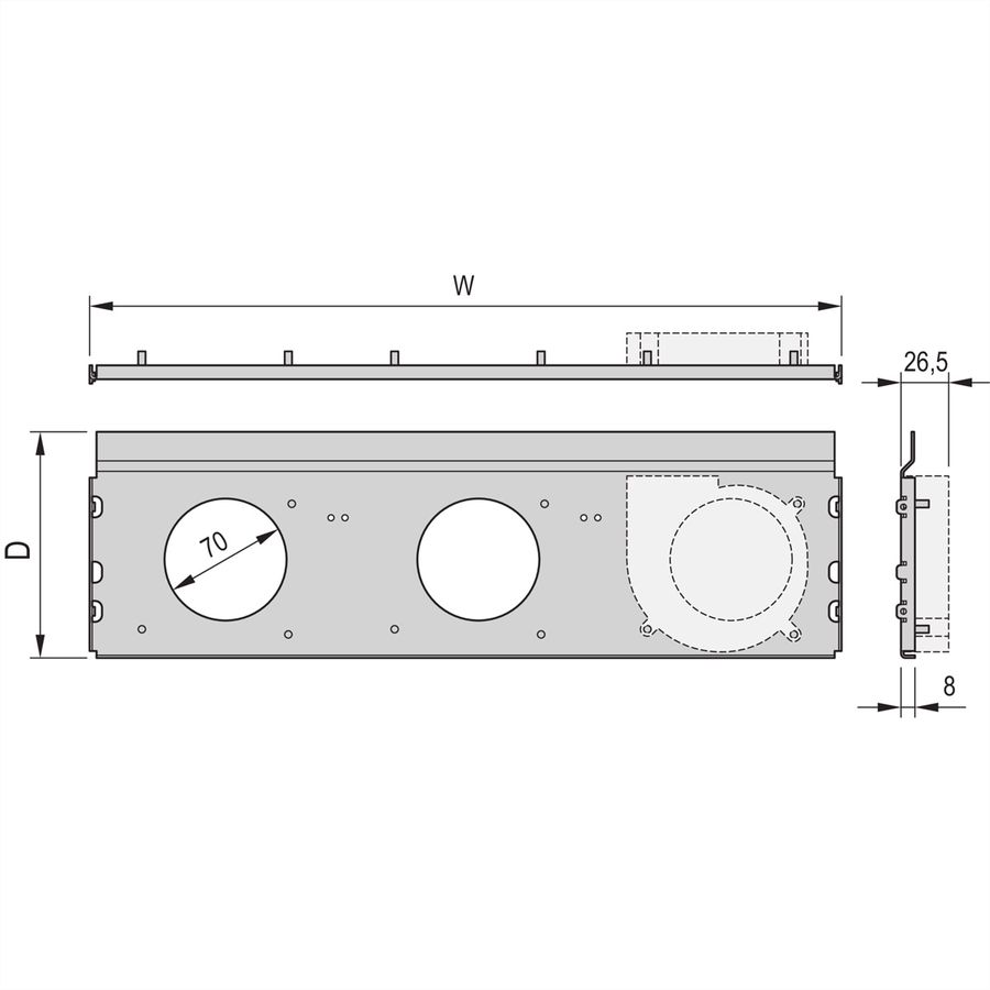 Unité de ventilation radiale SCHROFF RatiopacPRO AIR, 2 ventilateurs, 63 CV, 220 mm