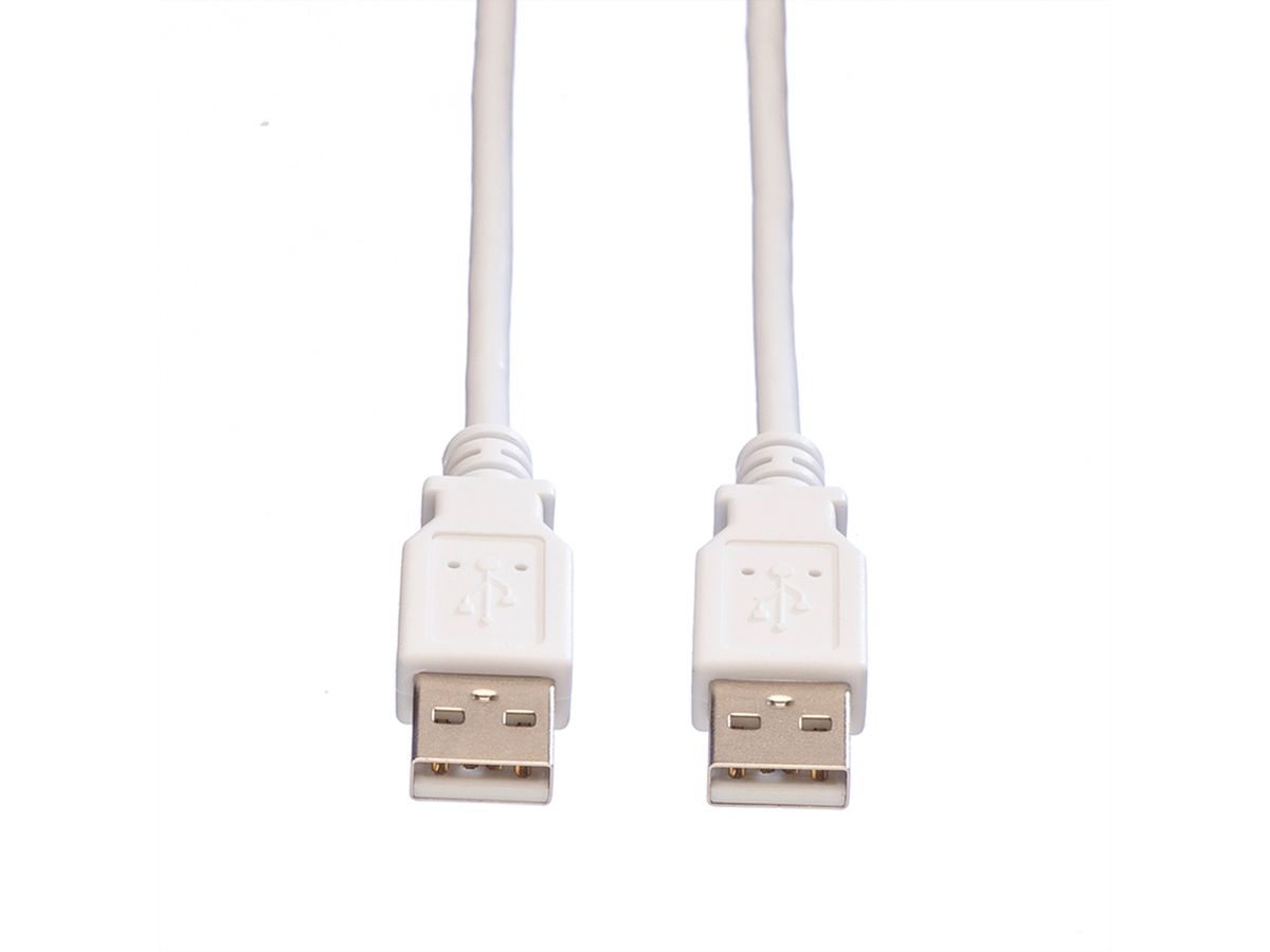 VALUE Câble USB 2.0 Type A-A, blanc, 0,8 m