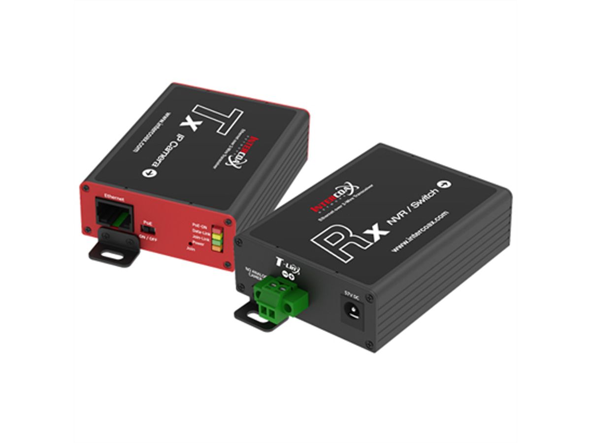 MOBOTIX Convertisseur de média, Ethernet & PoE+ via câble bifilaire