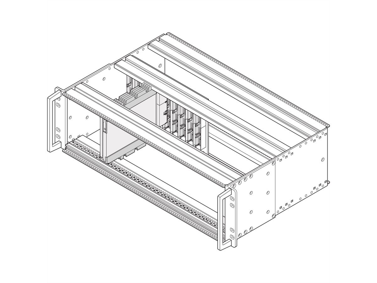 SCHROFF Rail de guidage standard VPX, aluminium, 160 mm, largeur de rainure 12,3mm, gris, 2 pièces