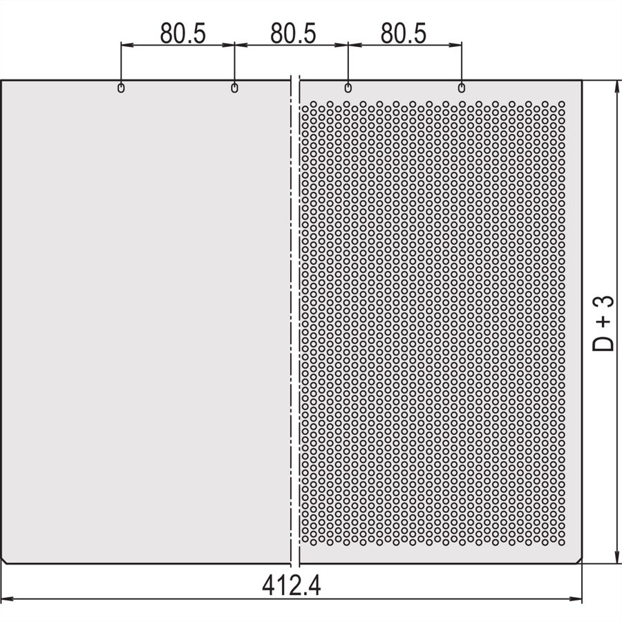 Plaque de recouvrement MultipacPRO SCHROFF, lisse, profondeur 220 mm
