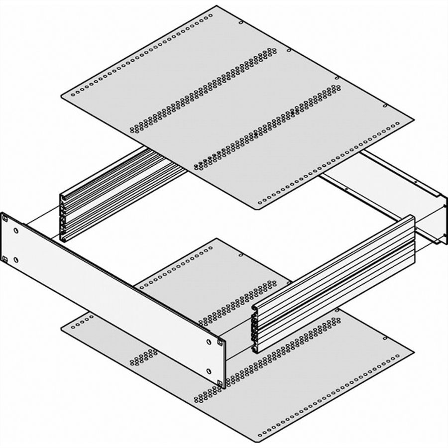 Plaque de recouvrement MultipacPRO SCHROFF pour montage horizontal des tableaux européens, 280 mm