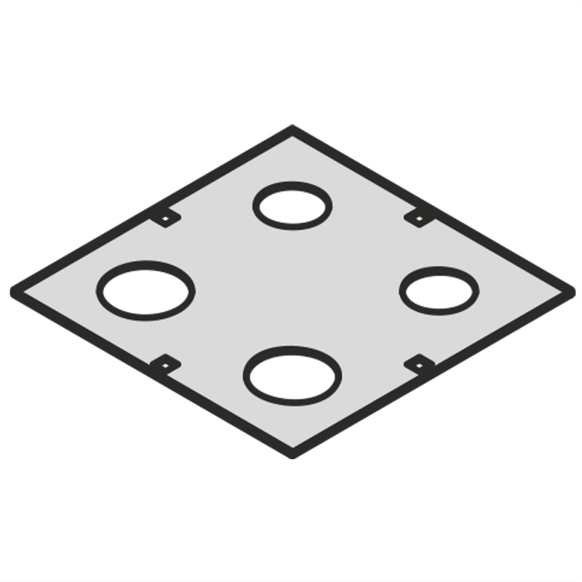 Plaque de passage de câbles pour boîtier LAN SCHROFF pour système de boîtier modulaire