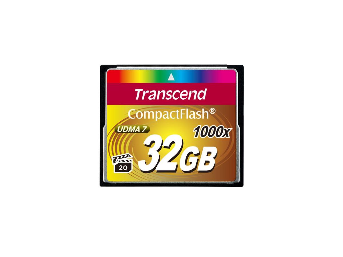 Transcend 1000x CompactFlash 32GB mémoire flash 32 Go Classe 6 MLC