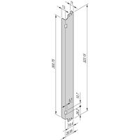 SCHROFF AdvancedTCA Face avant, renforcée avec charge de ressort pour IEA 8 U, 6 CV, 1 mm, profilé alu