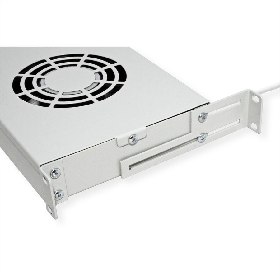 ROLINE 19" Unité de ventilation, 2 ventilateurs, Thermostat gris