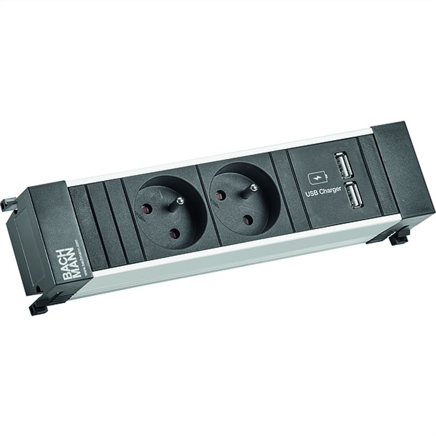 BACHMANN POWER FRAME 2xUTE 1xUSB Charge courant 2,0m AEH