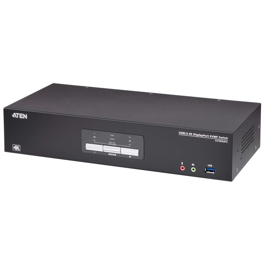 ATEN CS1922ATC Commutateur KVMP™ à 2 ports USB 3.0 4K DisplayPort pour ATC