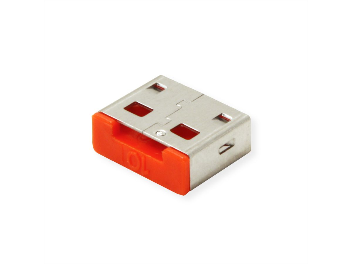 ROLINE USB-A Lock - bloqueur de port USB, rouge, 10x