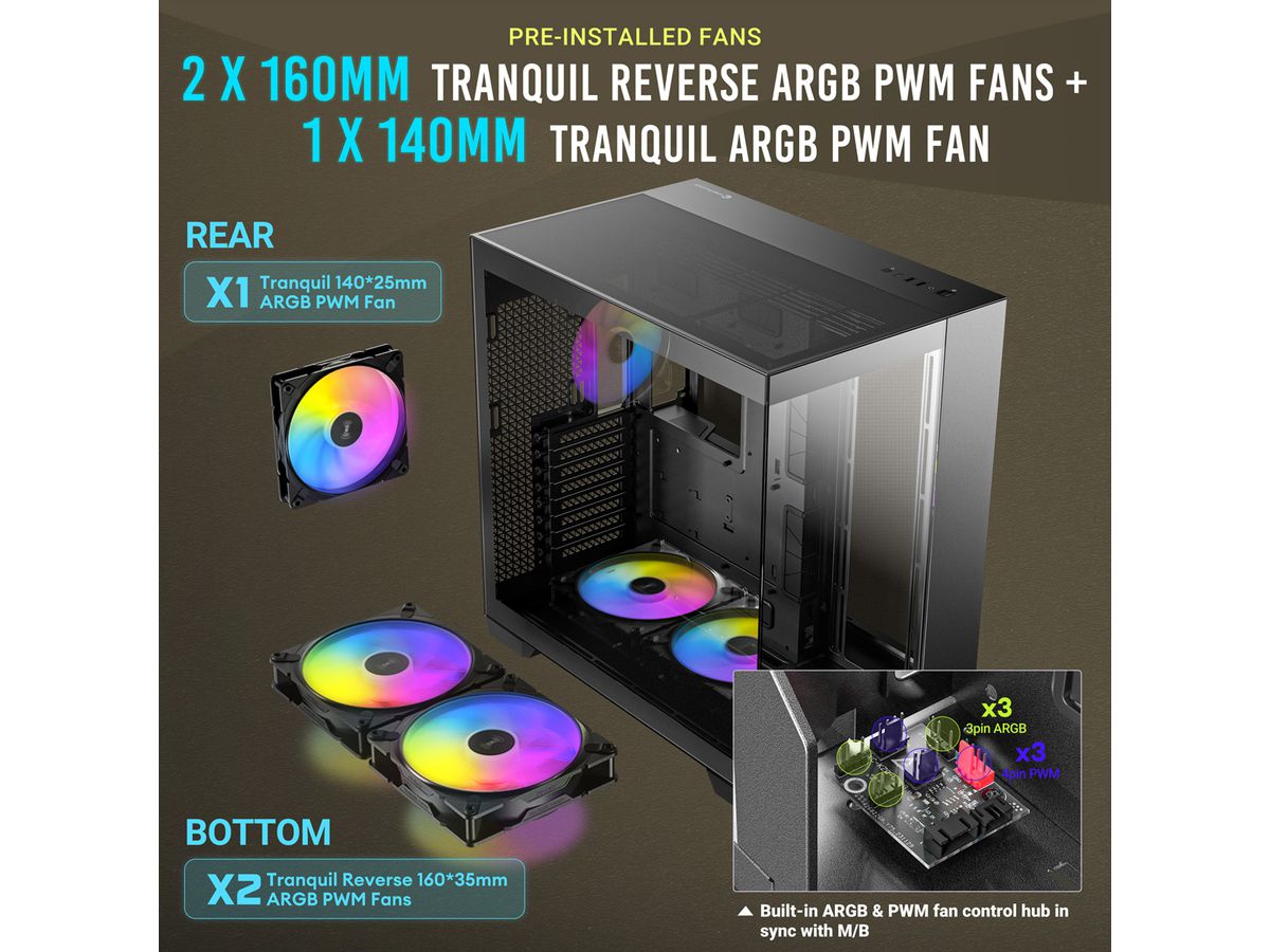 ANTEC Constellation C8 Black Boîtier PC Full Tower ATX, noir