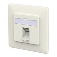 METZ CONNECT E-DAT C6A LSA++ Prise, 1 port, encastré (UP), blanc pur