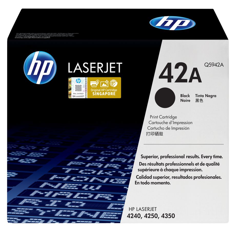 HP 42A toner LaserJet noir authentique