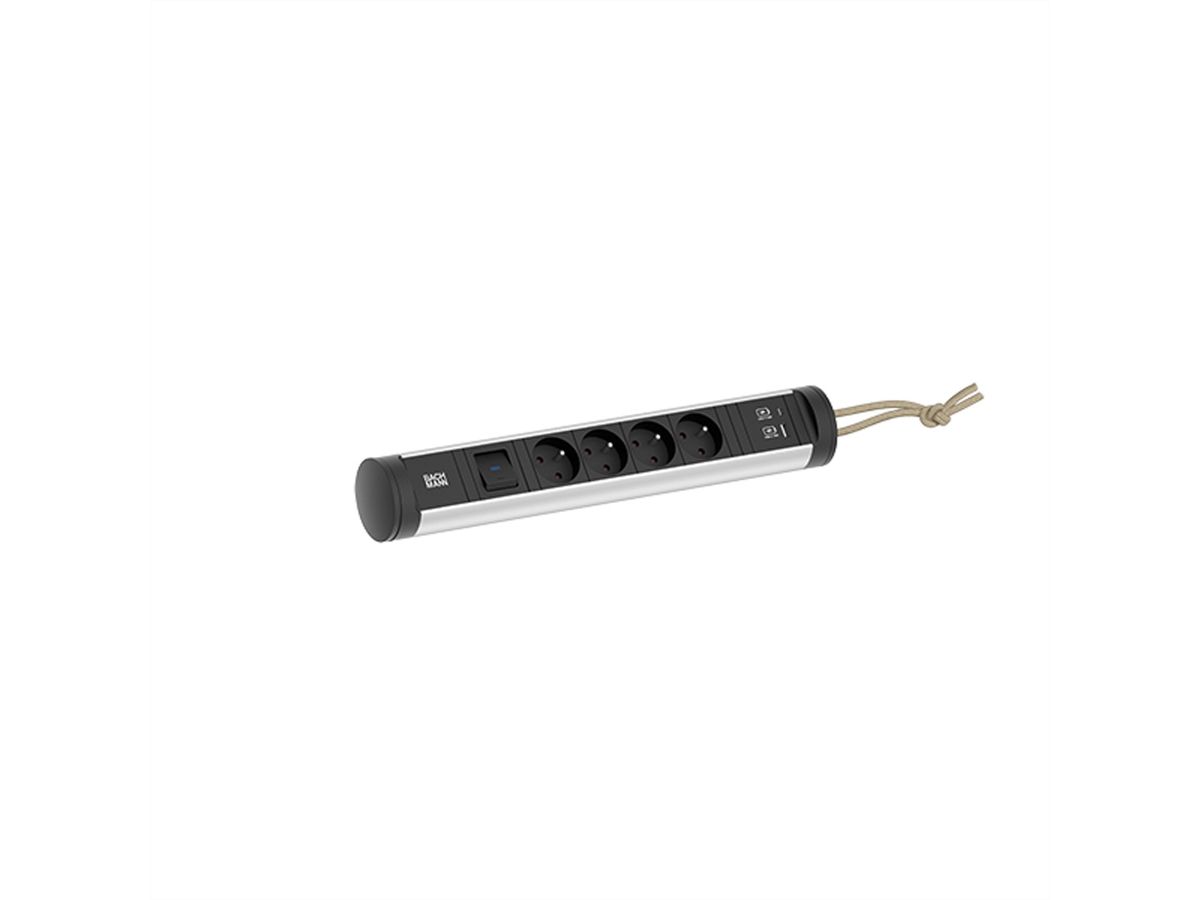 BACHMANN CYCLE Loop 4xUTE 1xinterrupteur 1xUSB A/C 22W 2,5m CEE7/7