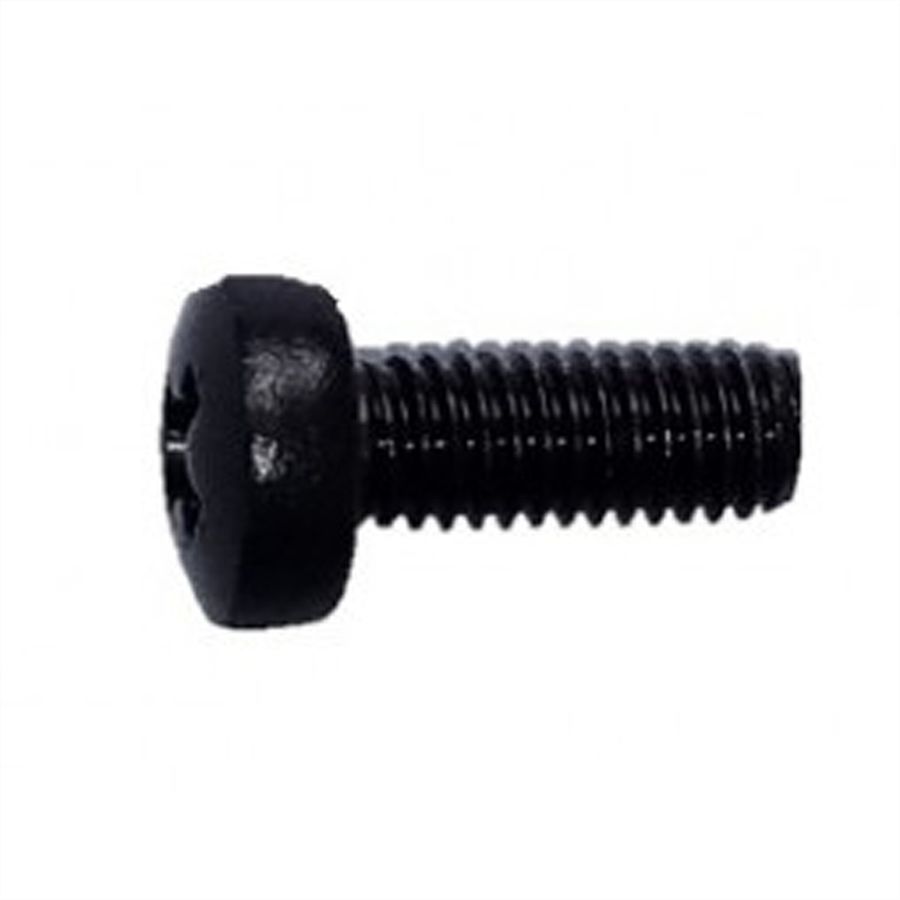 Vis à tête cylindrique de SCHROFF, Pozidrive, M6x16, acier, zingué, noir, 100 pièces