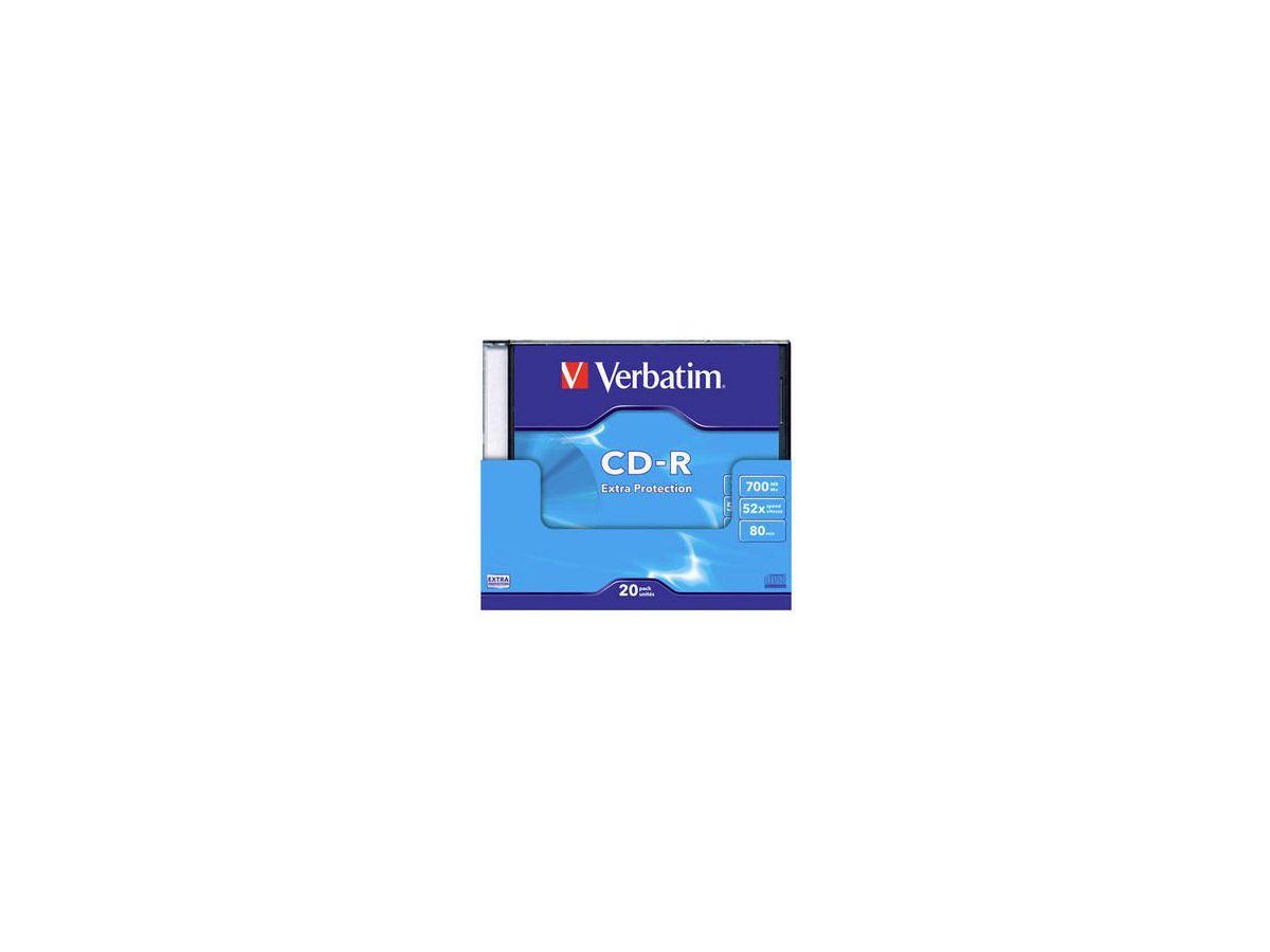 Verbatim CD-R Extra Protection 700 Mo 52x 20 pièce(s)