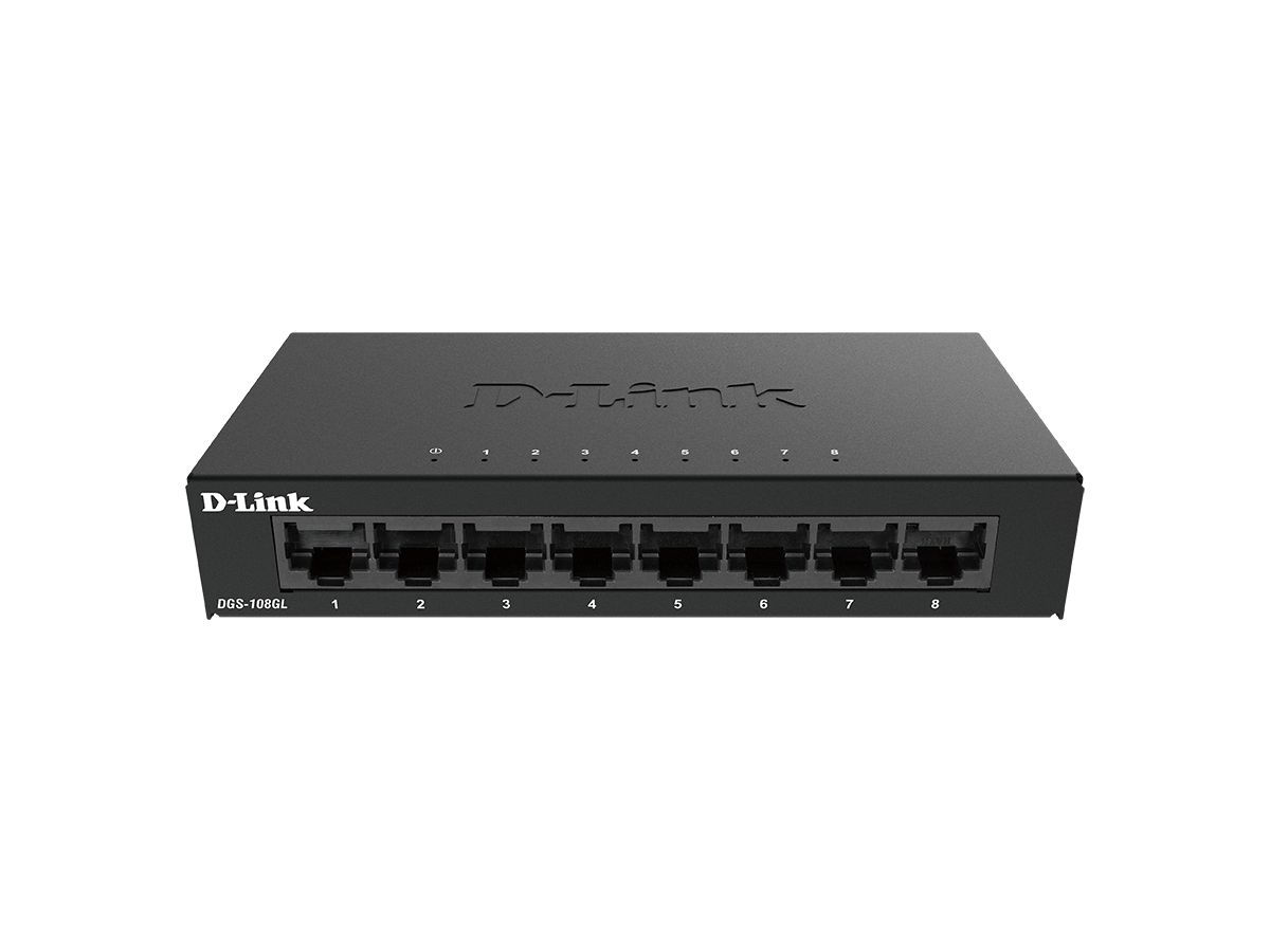 D-Link DGS-108GL Non-géré Gigabit Ethernet (10/100/1000) Noir