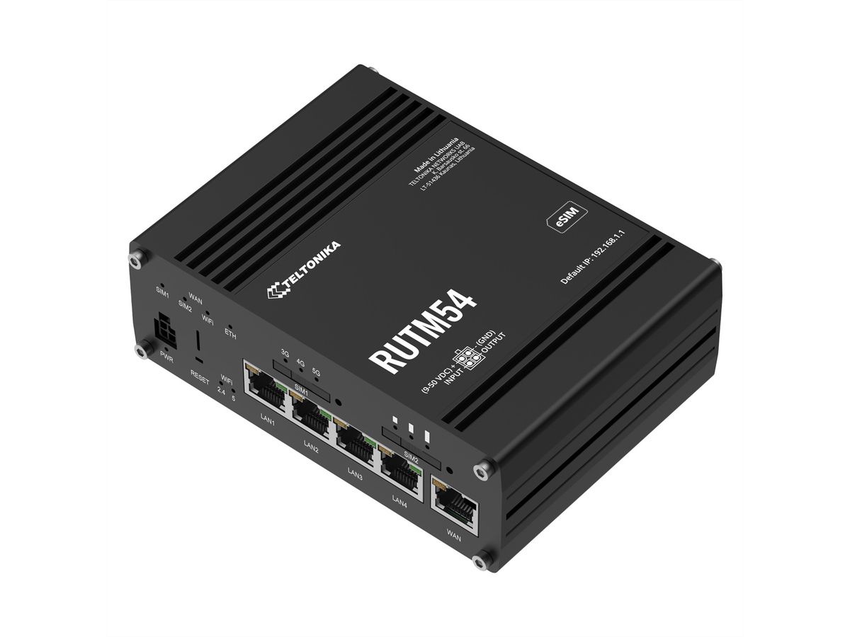 TELTONIKA RUTM54 Routeur 5G DUAL-SIM avec MODEM TELIT