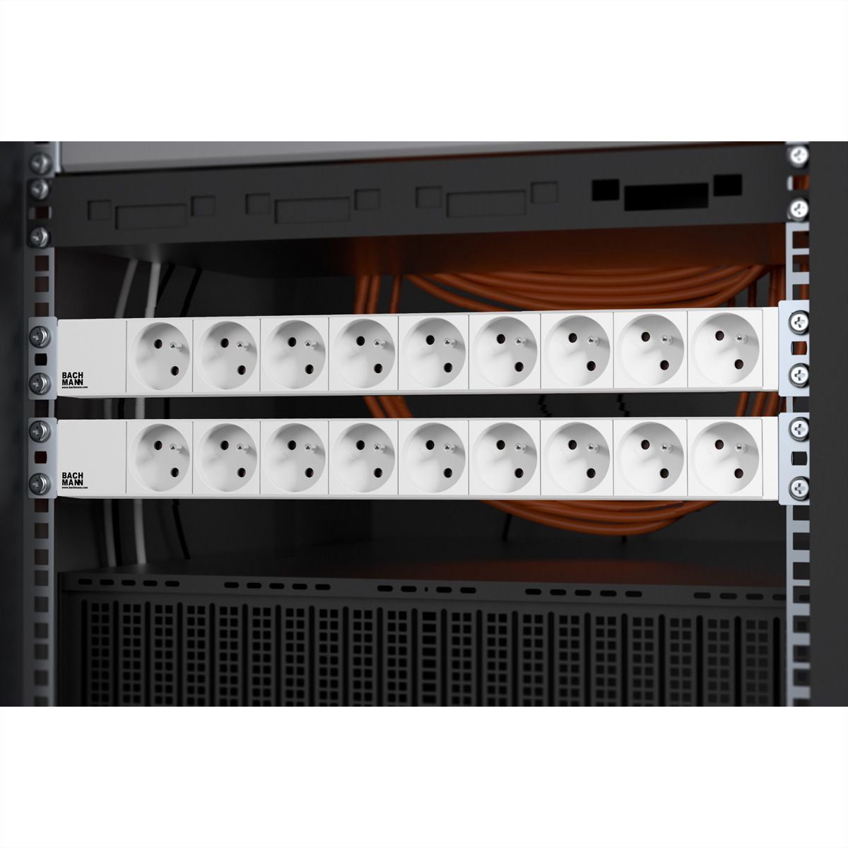 BACHMANN Prise multiple, 9x sans interrupteur, 2 m