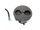BACHMANN TWIST 2 1xUTE 1xUSB A/C 22W 2,0m AEH RAL9005 30GE rond, Mess.p.Ph. 3G4 CEE32A Lan Commutation p.D.