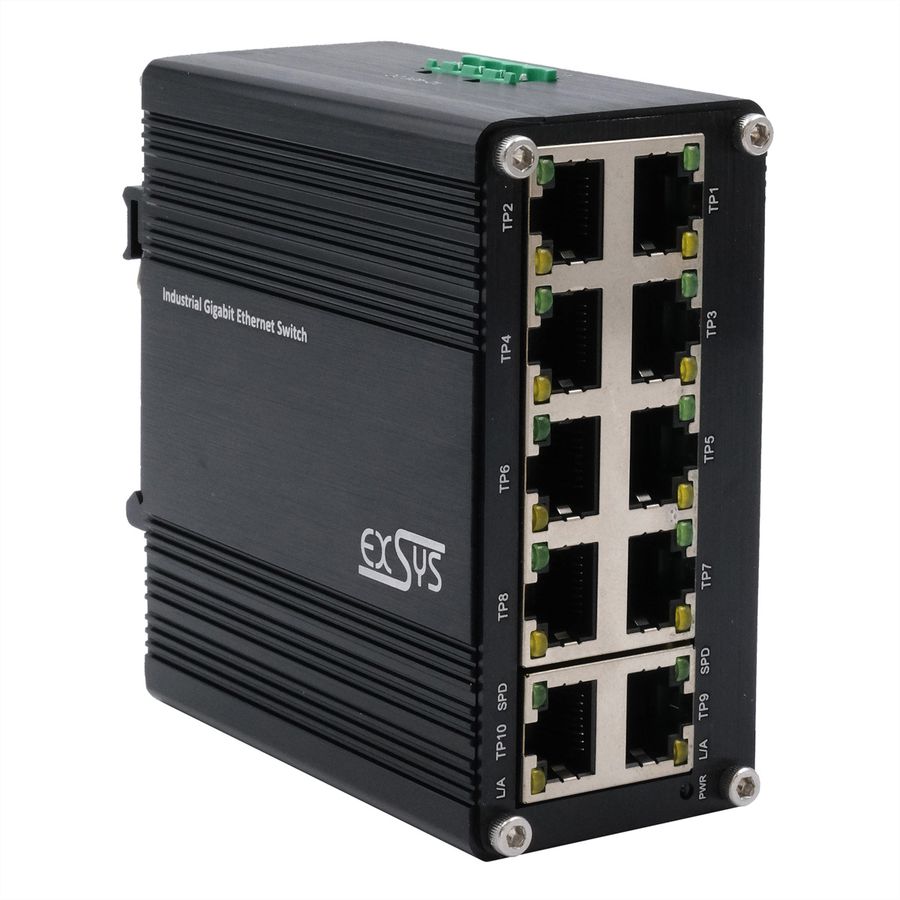 EXSYS EX-62025 Switch Ethernet industriel à 10 ports