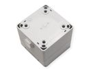 METZ CONNECT Boîtier apparent pour module IP44 , Couvercle rabattable + serrure, 2 ports non équipés , gris